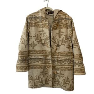 Vintage Eddie Bauer Boho Southwestern Wool Coat